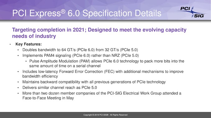 PCIe 6.0 官宣:带宽再次翻倍,2021年推出