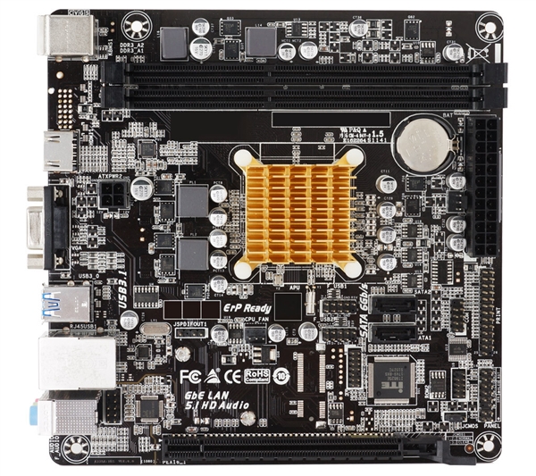 技嘉推出全新A68N-2100K SoC主板:自带E1-6010 被动散热设计