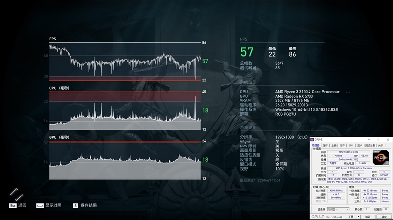 入门级处理器照样也能玩游戏！锐龙3 3100/3300X超频测试