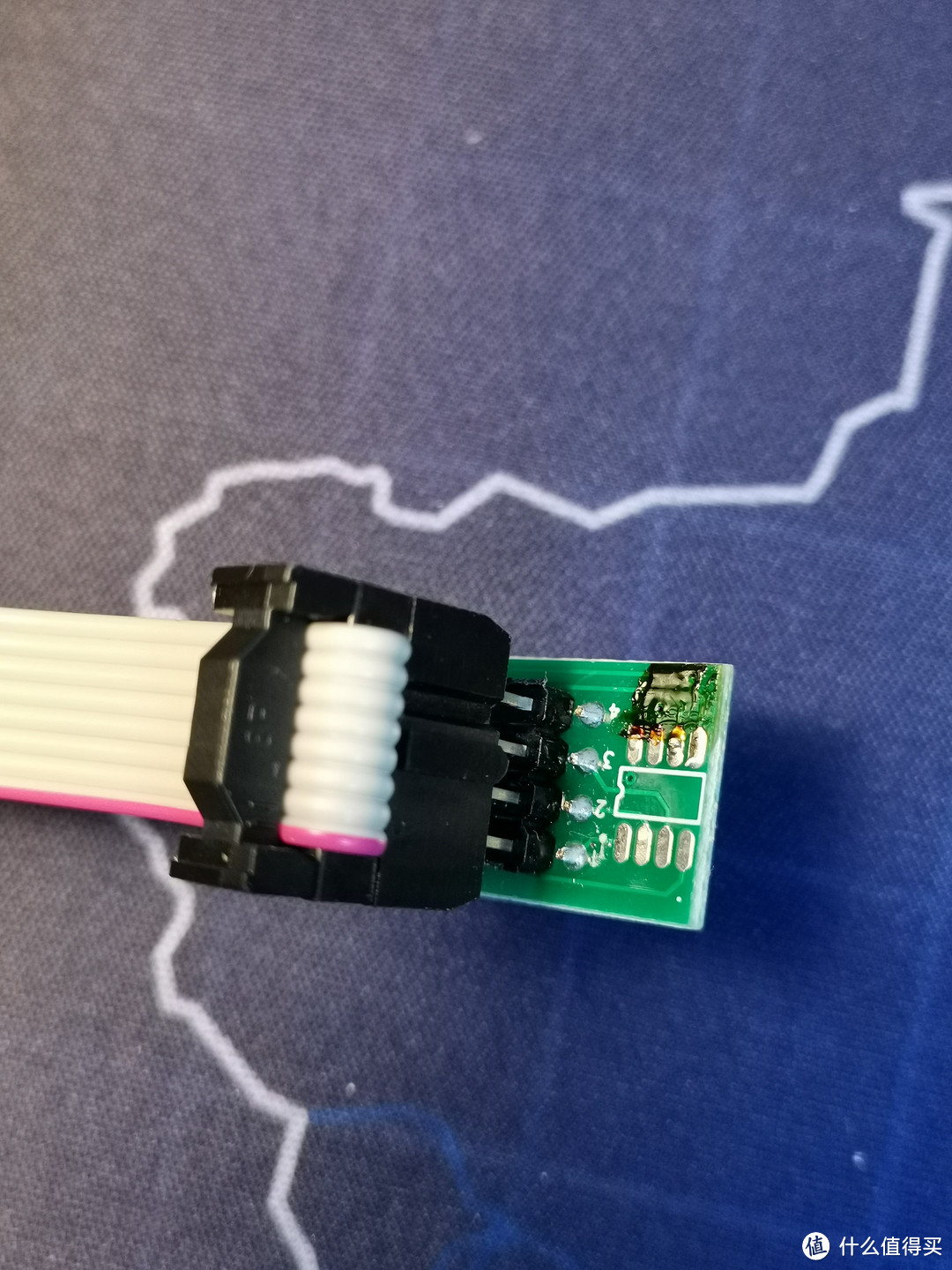 刷机夹子另一头红色线对应转接板1插入