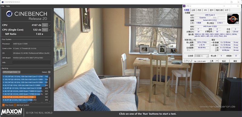 4核大战6核！酷睿i3-12100F VS.锐龙5 5500对比评测