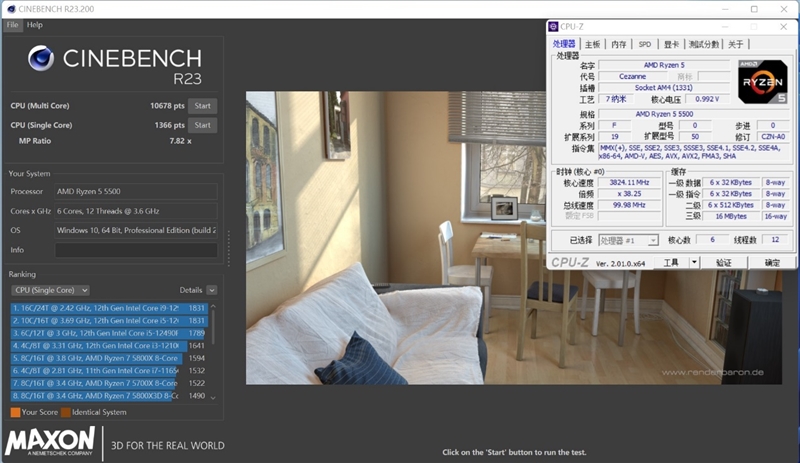4核大战6核！酷睿i3-12100F VS.锐龙5 5500对比评测