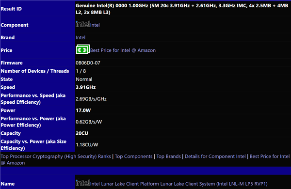 Intel 18A工艺稳了！16代酷睿Lunar Lake现身SiSoftware Sandra