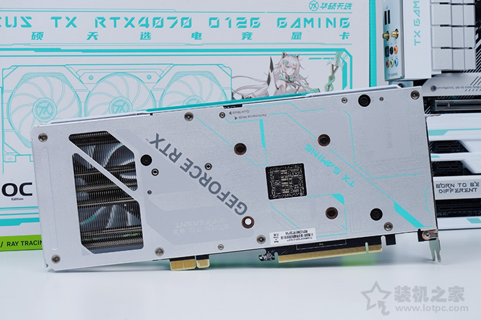 华硕TX GAMING RTX4070-O12G BTF背面