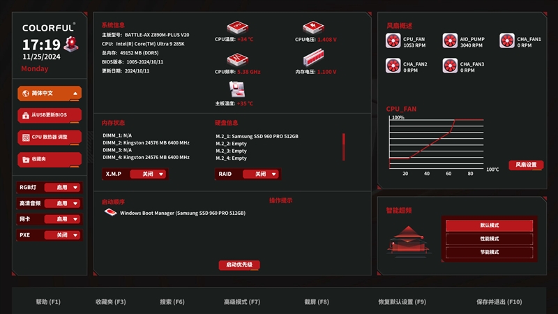 M.2接口最多的千元小板!七彩虹战斧Z890M-PLUS V20评测:性能释放和BIOS已然非常成熟