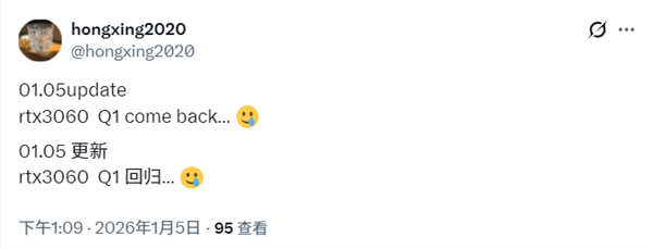 一代神卡重出江湖！NVIDIA要重启RTX 3060供应