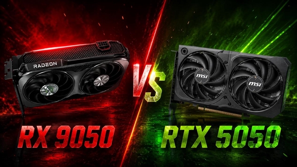 AMD RX 9050首测出炉:能效比突出、整机功耗比RTX 5050低35W