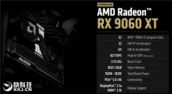 AMD RX 9060 XT显卡价格公布:8GB 2499元、16GB 2899元