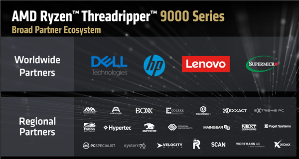 AMD Zen5线程撕裂者9000深入揭秘:领先竞品最多145%!四大金刚护卫