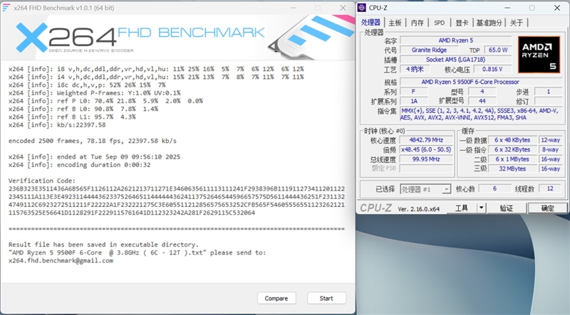只用一半功耗 就赢了i5-14600K!AMD锐龙5 9500F评测