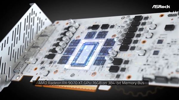 华擎顶级GPU！RX 9070 XT太极白色版发布：配备LCD显示屏